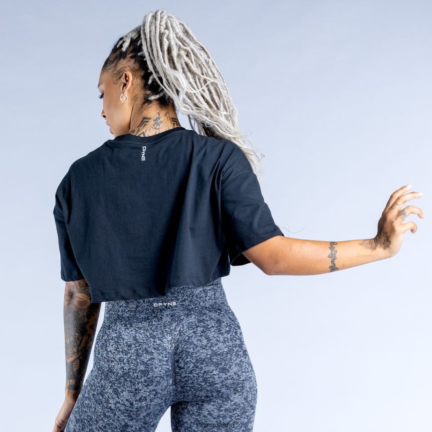 Dfyne Beleben Sie das Crop-Top wiederSchwarz Kleidung 862L6L32