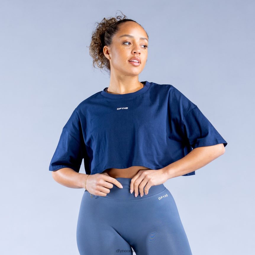 Dfyne Beleben Sie das Crop-Top wiederdunkles Saphirblau Kleidung 862L6L134