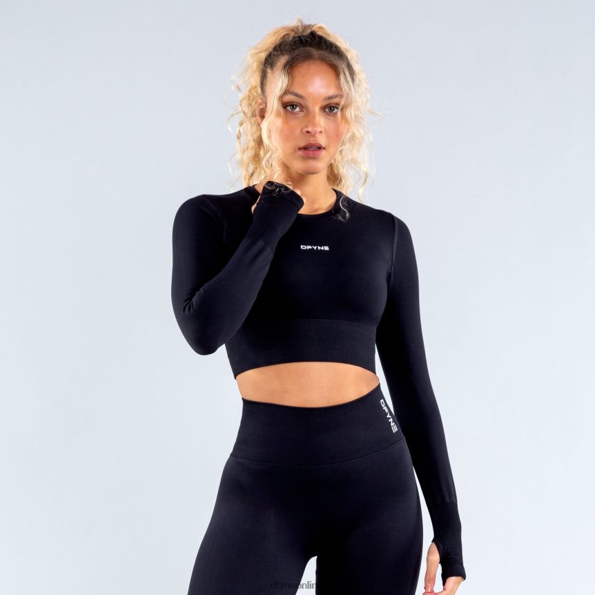 Dfyne Dynamisches Crop-TopSchwarz Kleidung 862L6L97