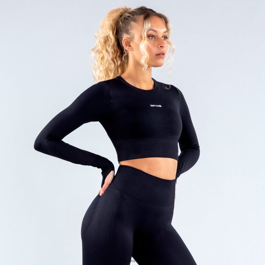 Dfyne Dynamisches Crop-TopSchwarz Kleidung 862L6L97