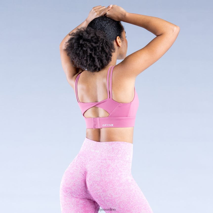 Dfyne Origin-Sport-BH mit hohem Haltmattes Dunkelrosa Spitzen 862L6L21
