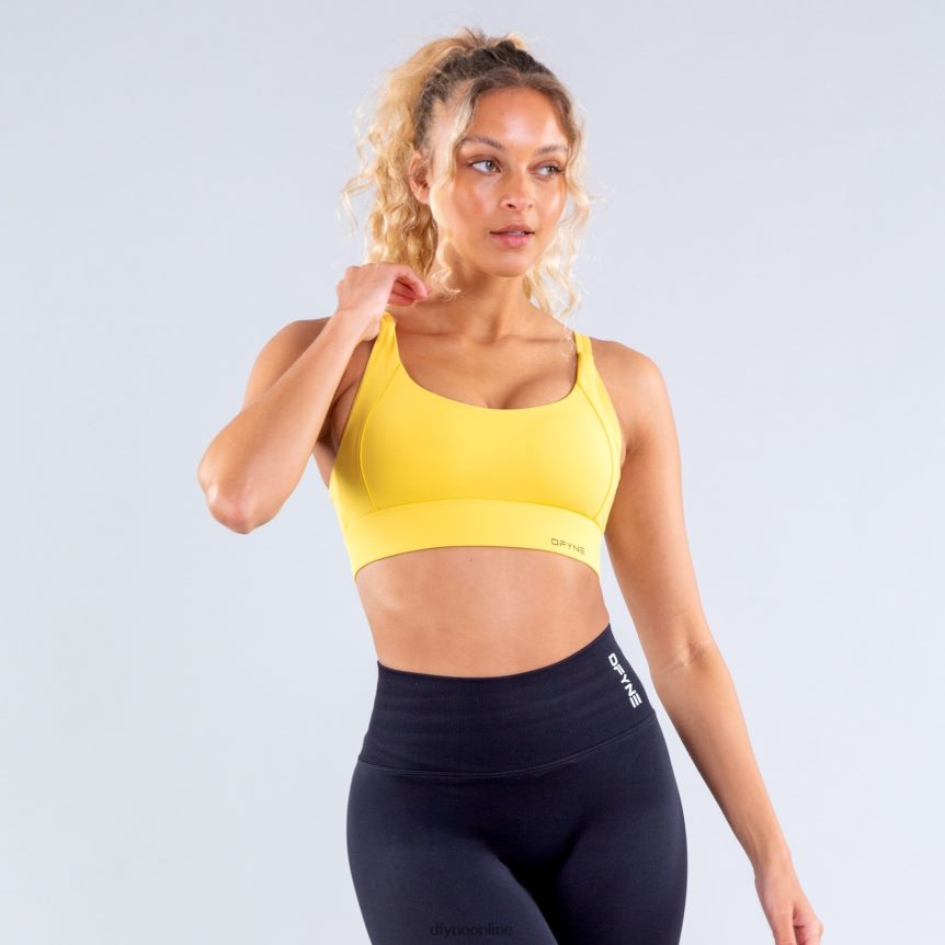 Dfyne Origin-Sport-BH mit hohem Haltmattgelb Spitzen 862L6L114