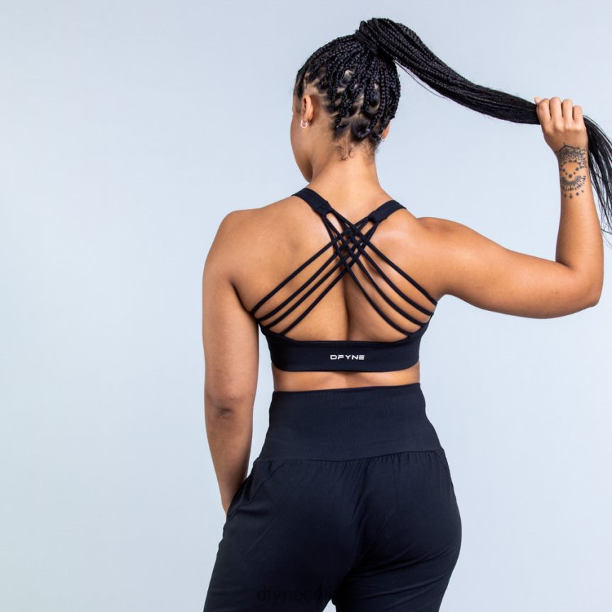 Dfyne Origin-Sport-BH mit mittlerem HaltMatt-schwarz Spitzen 862L6L117
