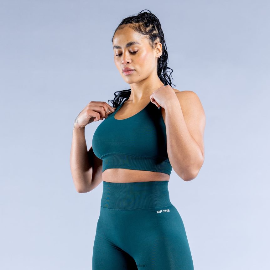 Dfyne dynamischer Sport-BHdunkles Smaragdgrün Spitzen 862L6L42