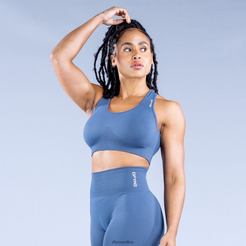 Dfyne dynamischer, nahtloser Sport-BHdunkles Saphirblau Spitzen 862L6L31