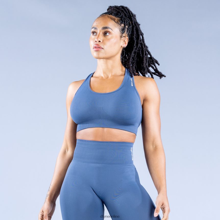 Dfyne dynamischer, nahtloser Sport-BHdunkles Saphirblau Spitzen 862L6L31