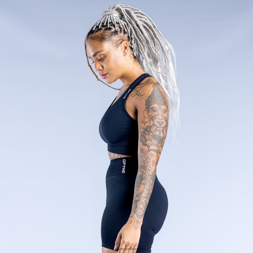 Dfyne dynamischer, nahtloser Sport-BHmitternachtsschwarz Spitzen 862L6L29