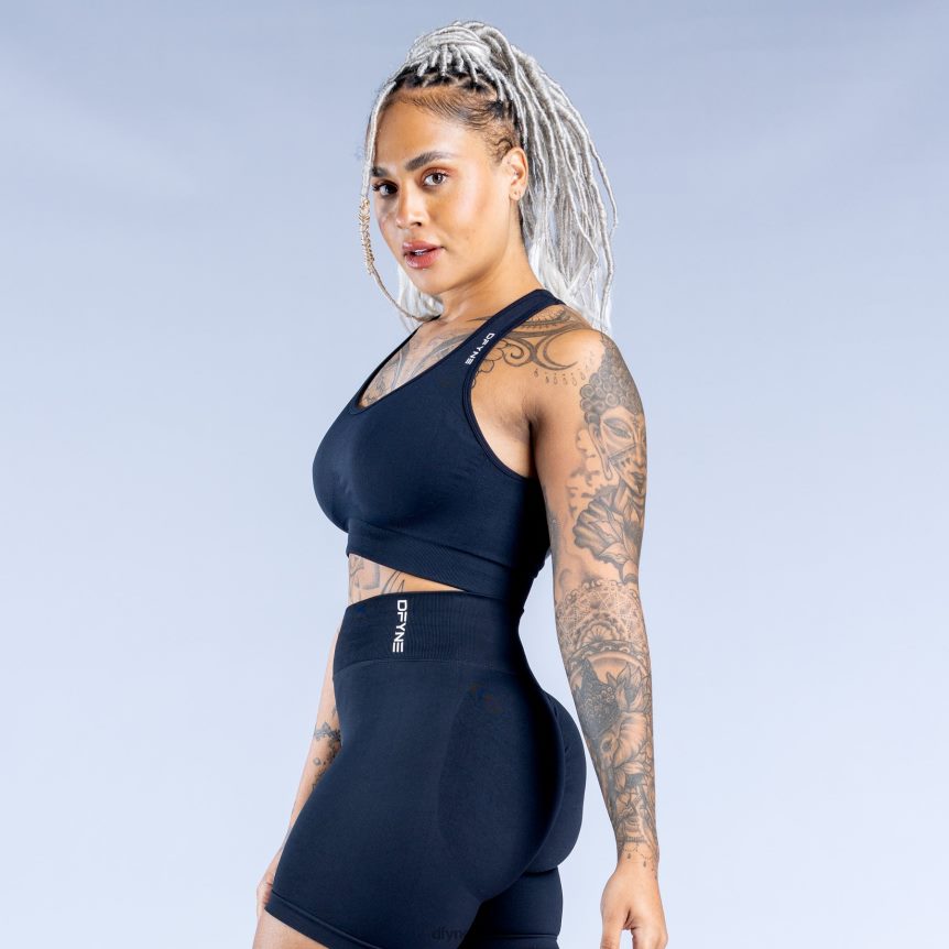 Dfyne dynamischer, nahtloser Sport-BHmitternachtsschwarz Spitzen 862L6L29