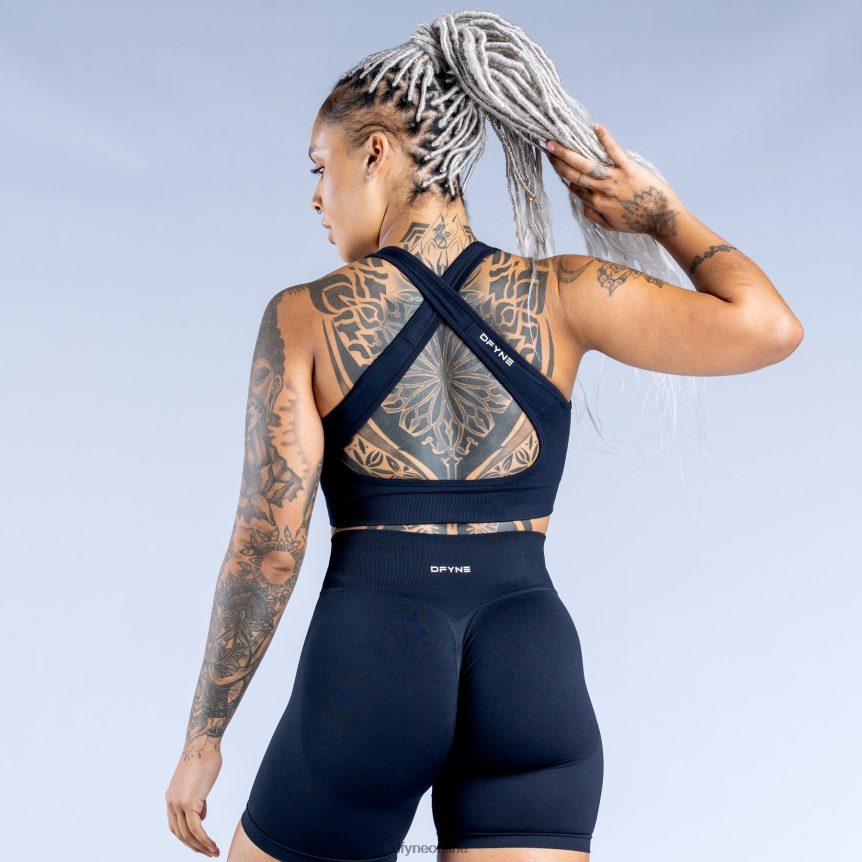 Dfyne dynamischer, nahtloser Sport-BHmitternachtsschwarz Spitzen 862L6L29