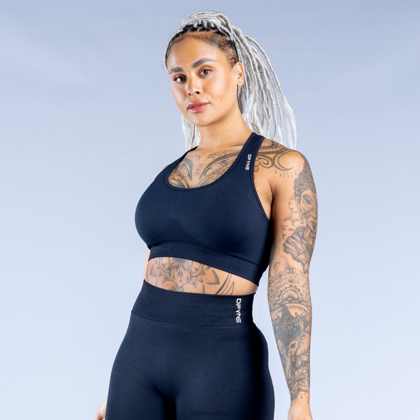 Dfyne dynamischer, nahtloser Sport-BHmitternachtsschwarz Spitzen 862L6L29