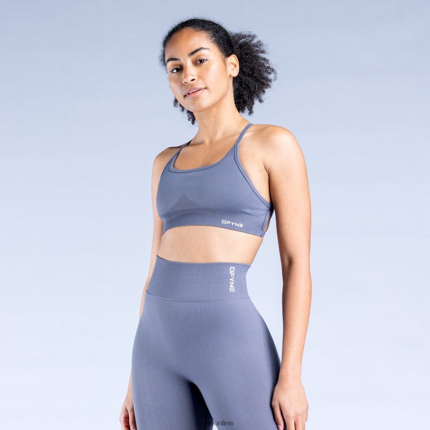 Dfyne dynamischer rückenfreier Sport-BH 1dunkles Steingrau Spitzen 862L6L18