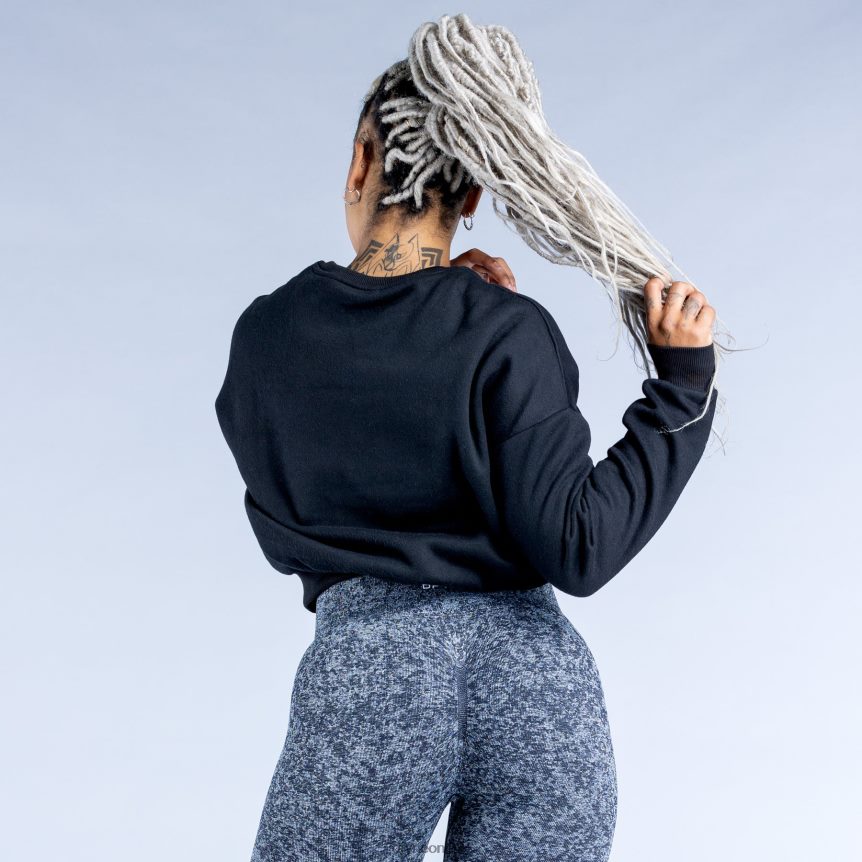 Dfyne Luxe Revive Crop Pullover 1Schwarz Spitzen 862L6L33