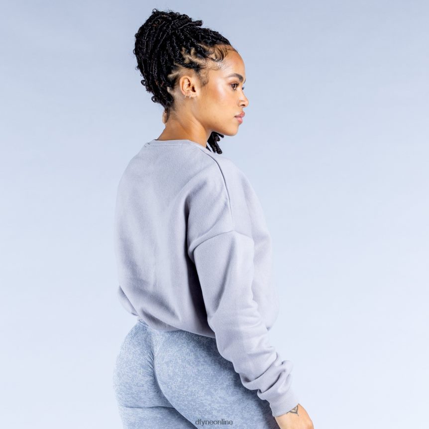 Dfyne Luxe Revive Crop Pullover 2Steingrau Spitzen 862L6L34