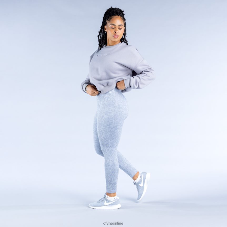 Dfyne Luxe Revive Crop Pullover 2Steingrau Spitzen 862L6L34