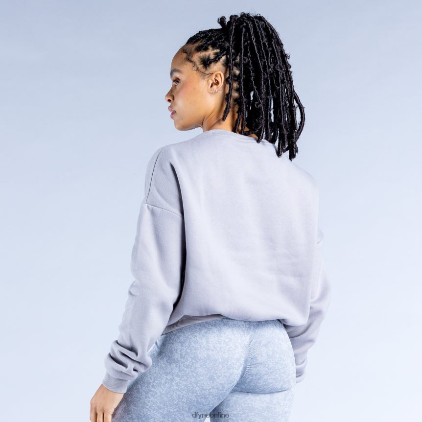Dfyne Luxe Revive Crop Pullover 2Steingrau Spitzen 862L6L34