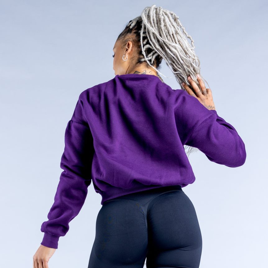 Dfyne Luxe Revive Crop Pullover 3Mitternachtsviolett Spitzen 862L6L35