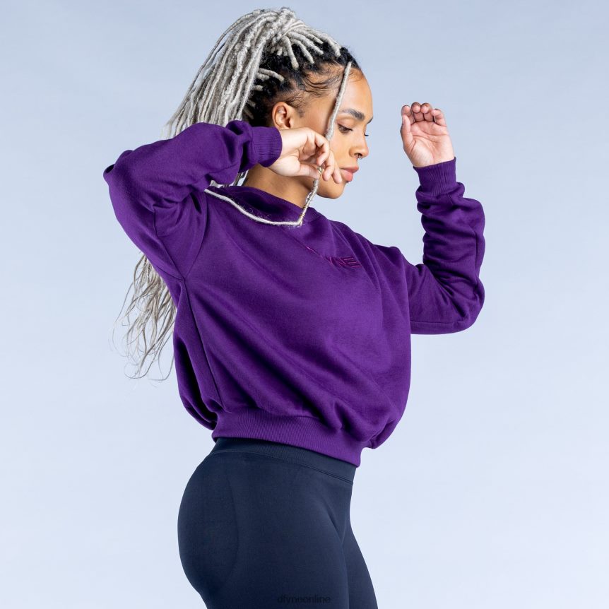 Dfyne Luxe Revive Crop Pullover 3Mitternachtsviolett Spitzen 862L6L35
