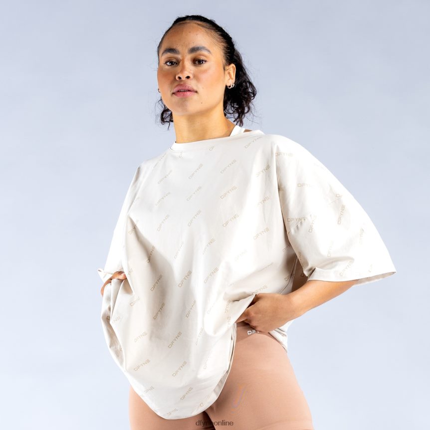 Dfyne revive Signature-Oversize-T-Shirtbräunen Spitzen 862L6L140
