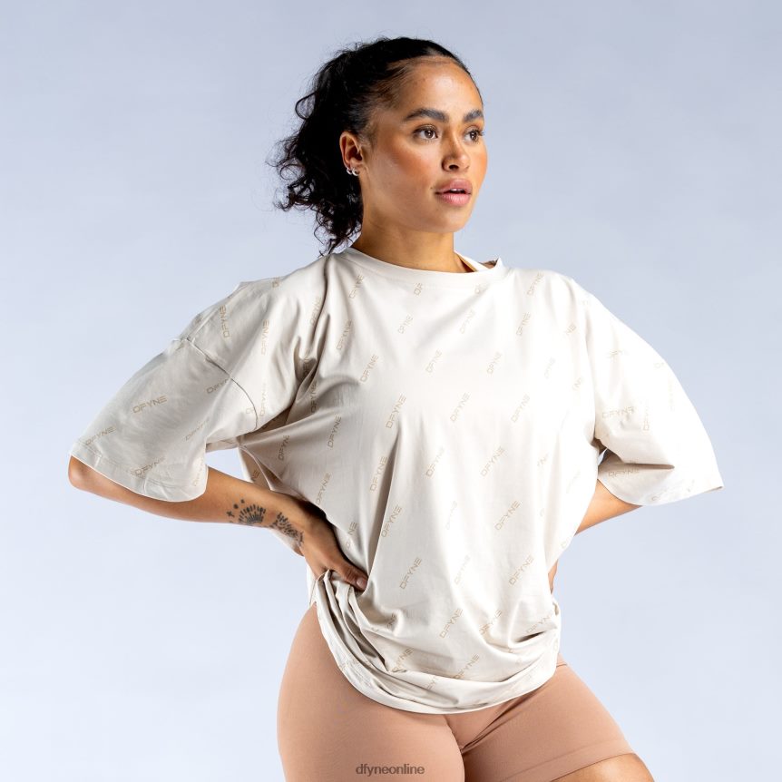 Dfyne revive Signature-Oversize-T-Shirtbräunen Spitzen 862L6L140