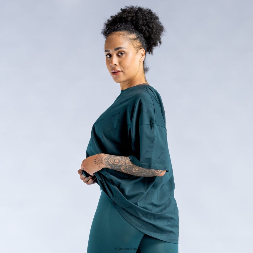 Dfyne revive Signature-Oversize-T-Shirtdunkelgrün Spitzen 862L6L51