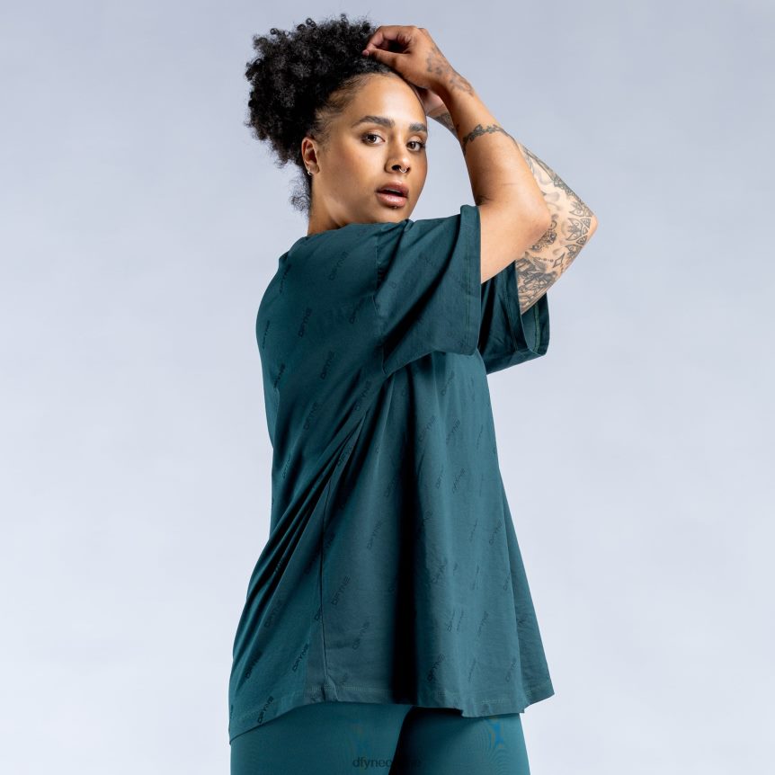 Dfyne revive Signature-Oversize-T-Shirtdunkelgrün Spitzen 862L6L51