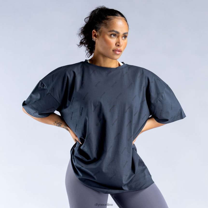 Dfyne revive Signature-Oversize-T-Shirtschiefergrau Spitzen 862L6L50