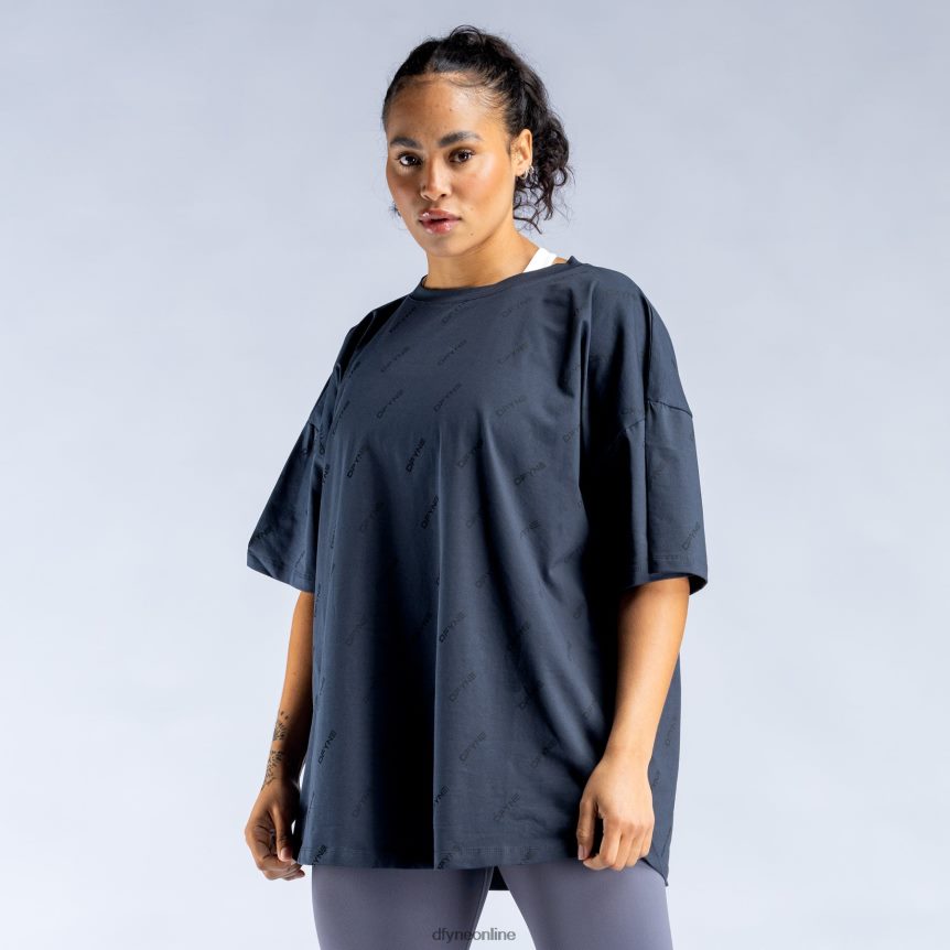 Dfyne revive Signature-Oversize-T-Shirtschiefergrau Spitzen 862L6L50