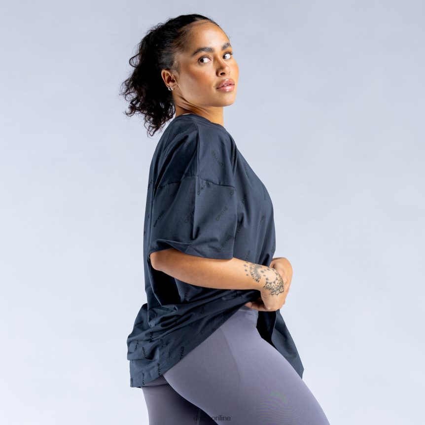 Dfyne revive Signature-Oversize-T-Shirtschiefergrau Spitzen 862L6L50